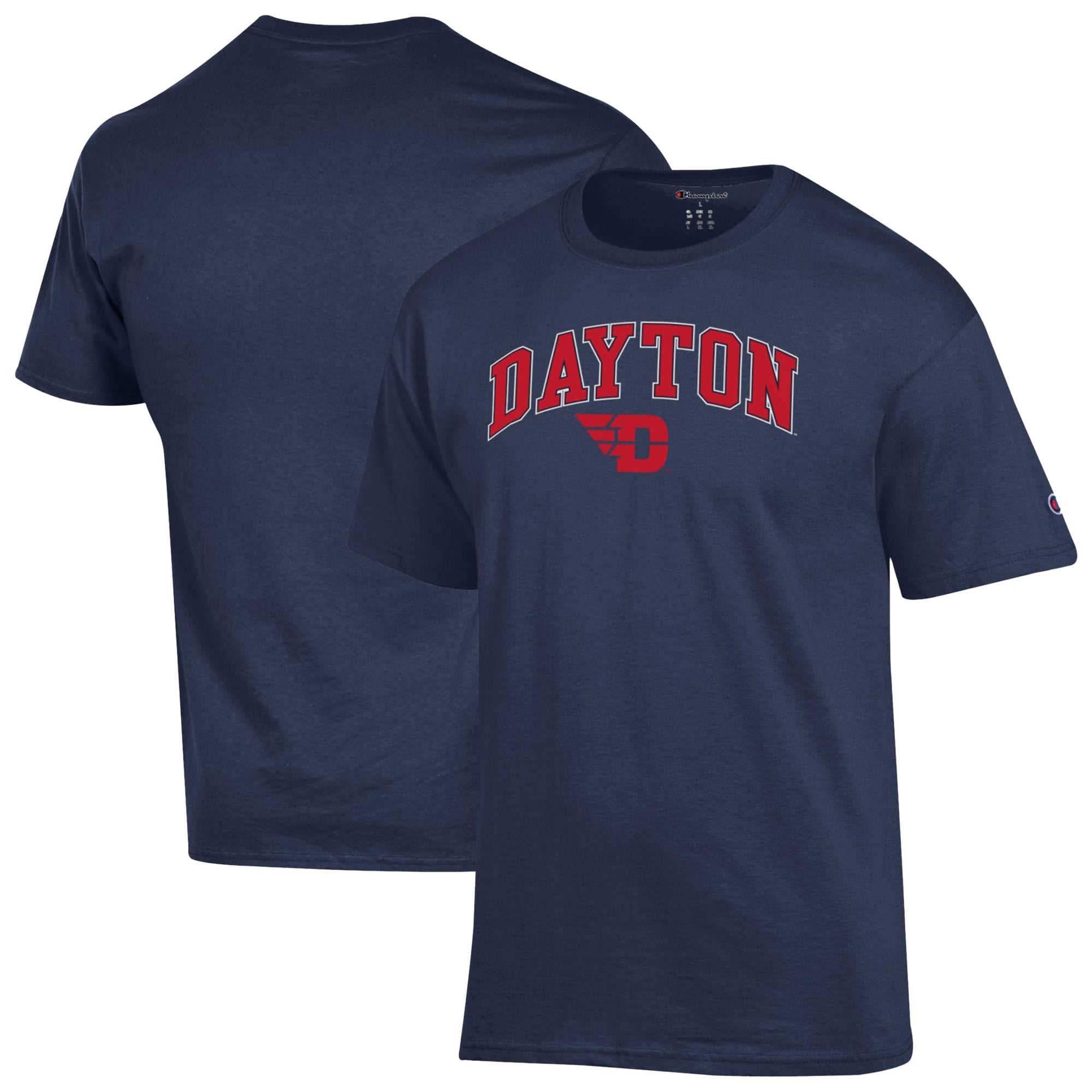 T-shirt homme Champion Navy Dayton Flyers avec logo en arc
